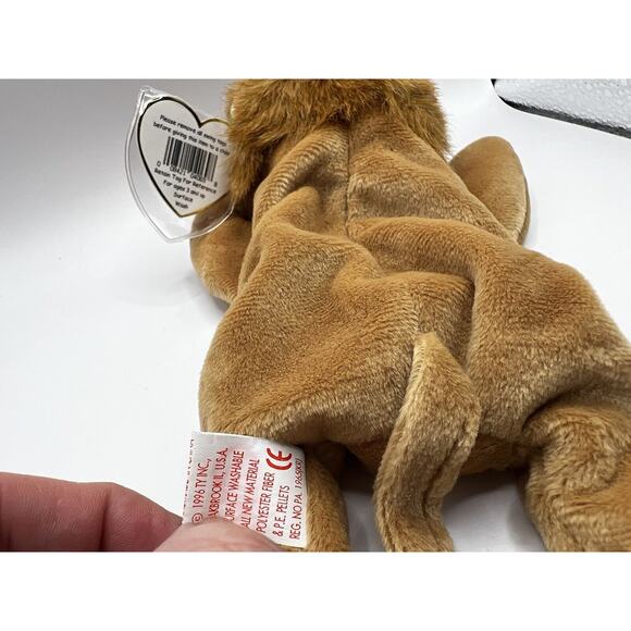 TY Beanie Baby Babies Stuffed Animal Plush Roary 1996 - Picture 5 of 10